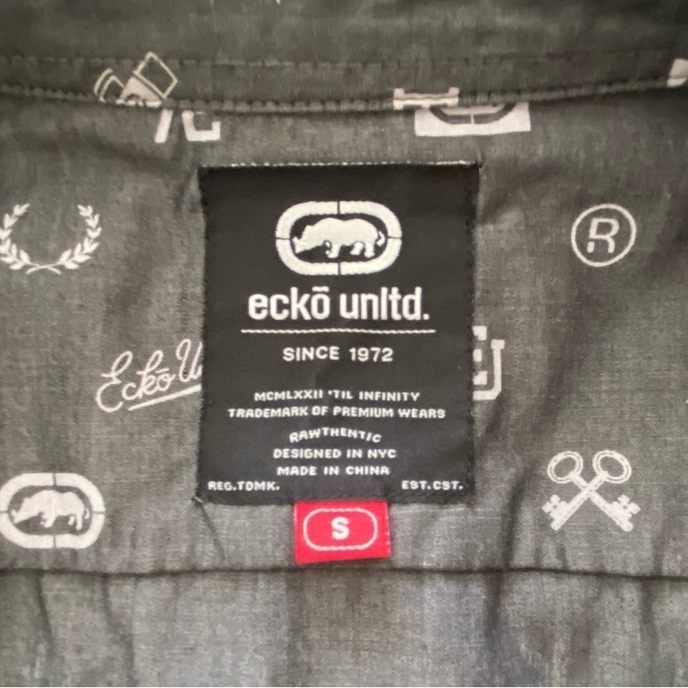 ECKO Unlimited Rhino Skate Short Sleeve Collared Shirt Men S Small - Picture 5 of 7